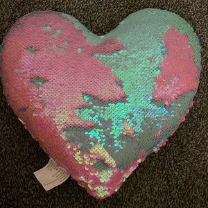 Color changing sequin heart throw pillow!
